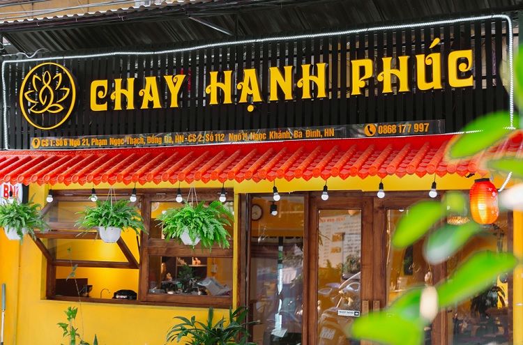 biển quảng cáo quán chay